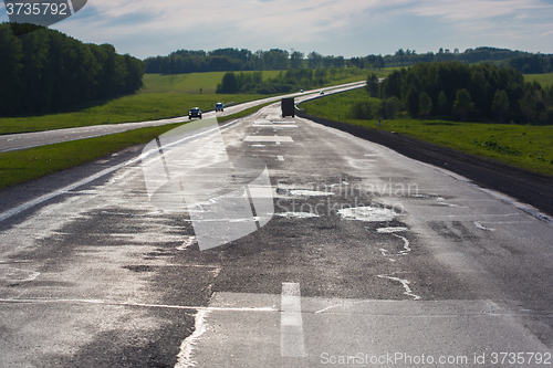 Image of Driving on an empty road