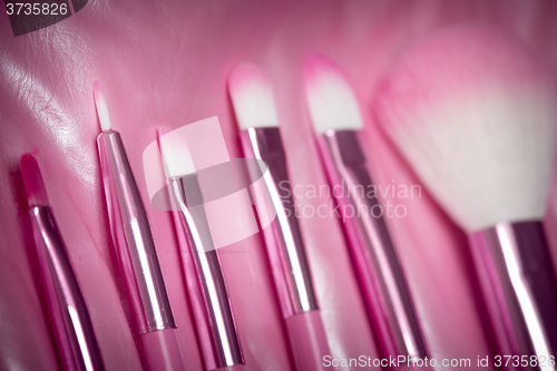 Image of pink professional cosmetic brush 