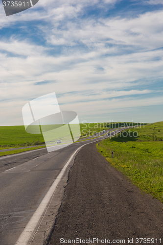 Image of Driving on an empty road