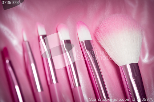 Image of pink professional cosmetic brush 