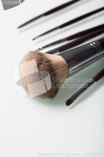 Image of Makeup Brushes on white  background