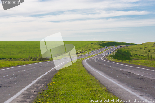Image of Driving on an empty road