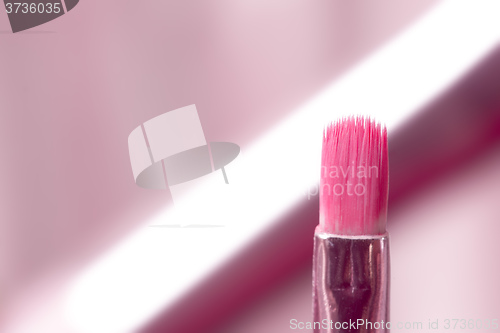 Image of pink professional cosmetic brush 