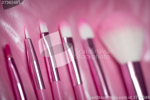 Image of pink professional cosmetic brush 