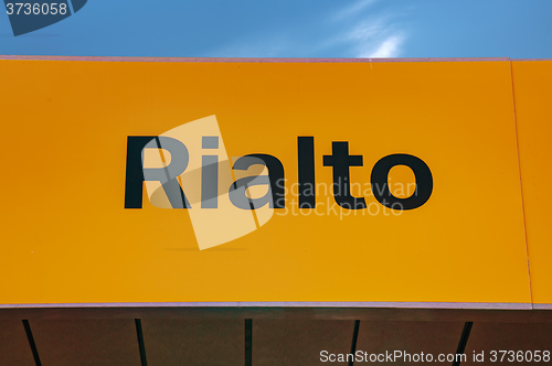 Image of Rialto water bus stop sign