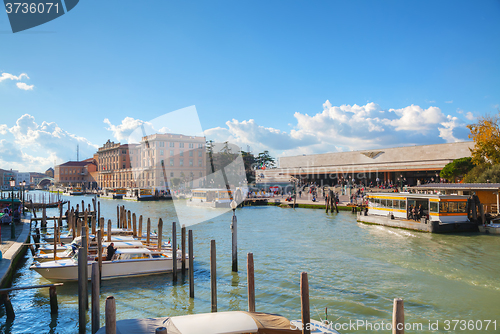 Image of  Overview of Grand Canal and train station in Venice