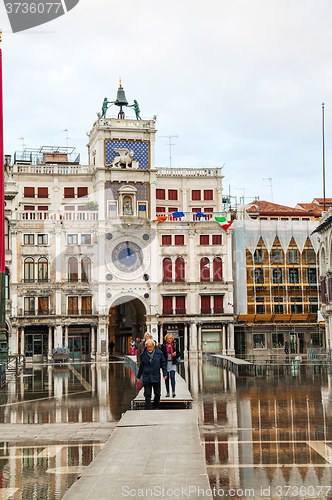 Image of San Marco square with tourists in Venice