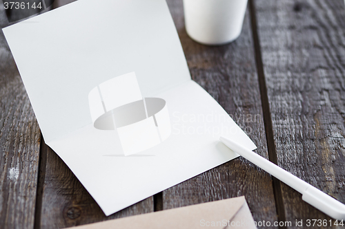 Image of Blank invitation greetings card