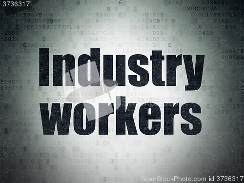 Image of Manufacuring concept: Industry Workers on Digital Paper background