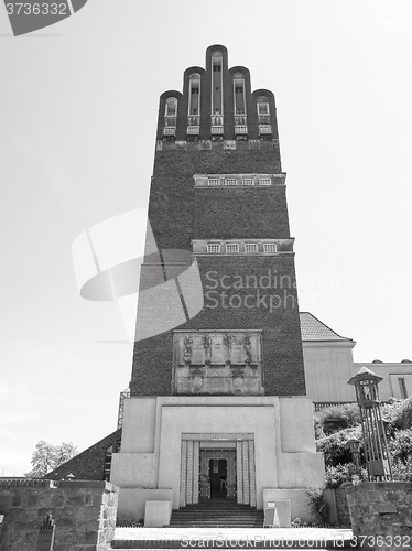 Image of Black and white Wedding Tower in Darmstadt