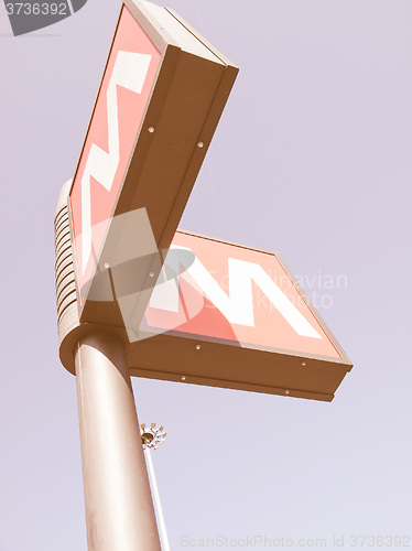 Image of  Subway sign vintage