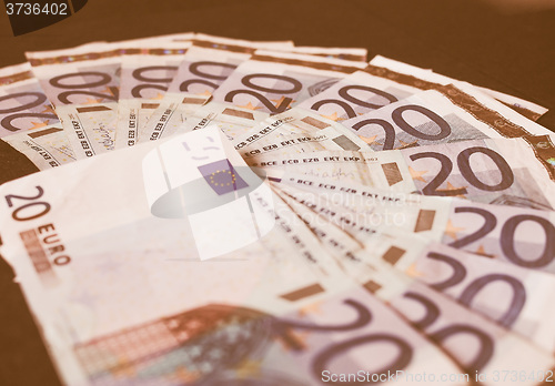 Image of  Euro bank notes vintage