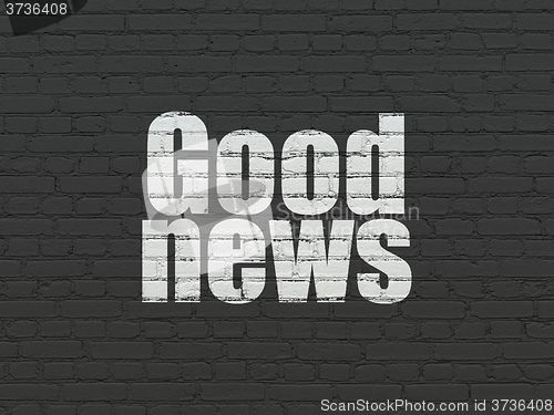 Image of News concept: Good News on wall background