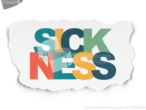 Image of Health concept: Sickness on Torn Paper background