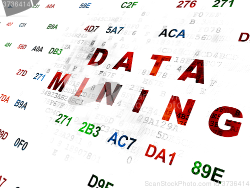 Image of Information concept: Data Mining on Digital background