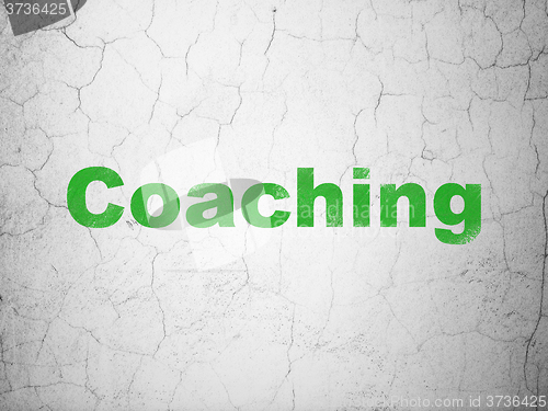 Image of Education concept: Coaching on wall background