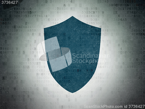 Image of Safety concept: Shield on Digital Paper background
