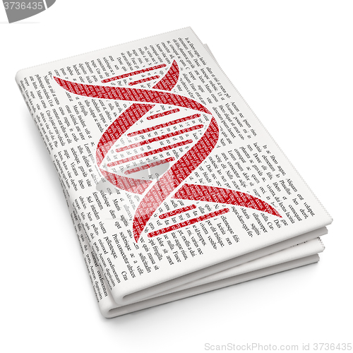 Image of Healthcare concept: DNA on Newspaper background