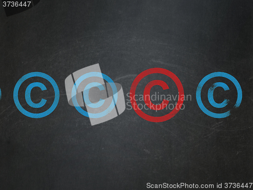Image of Law concept: copyright icon on School Board background