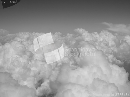 Image of Black and white Clouds on Alps