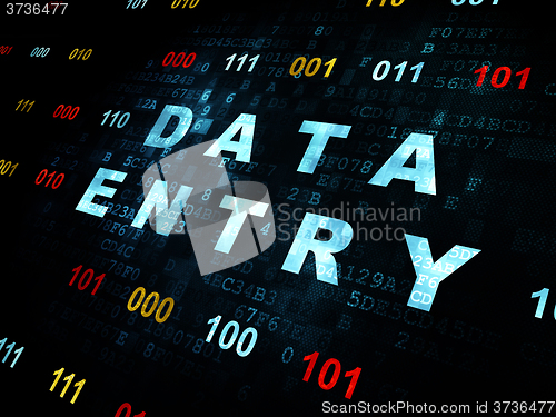 Image of Information concept: Data Entry on Digital background