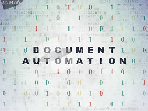 Image of Business concept: Document Automation on Digital Paper background