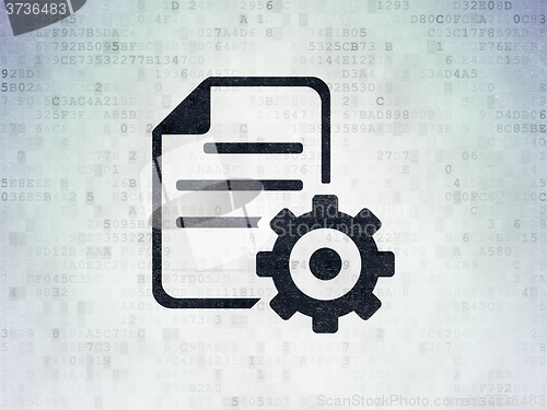 Image of Software concept: Gear on Digital Paper background
