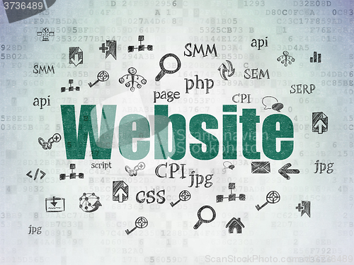 Image of Web development concept: Website on Digital Paper background