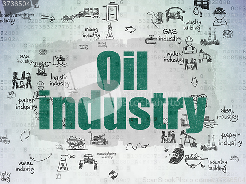 Image of Manufacuring concept: Oil Industry on Digital Paper background