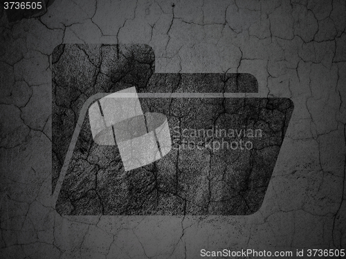 Image of Finance concept: Folder on grunge wall background