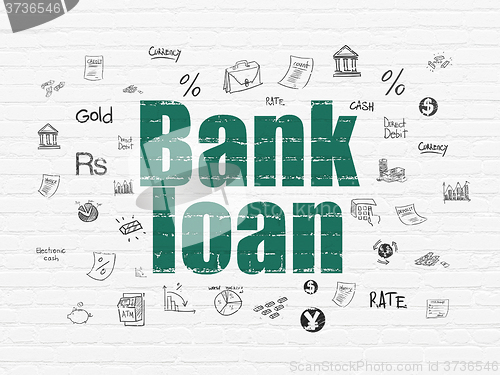 Image of Money concept: Bank Loan on wall background