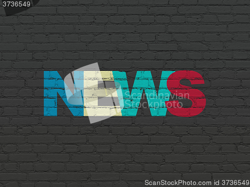 Image of News concept: News on wall background