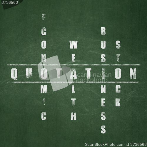 Image of Money concept: Quotation in Crossword Puzzle