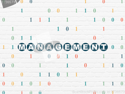 Image of Finance concept: Management on wall background