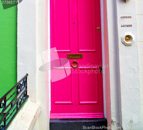 Image of notting hill  area  in london england old suburban and antique  