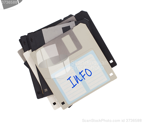 Image of Floppy Disk - Tachnology from the past, isolated on white