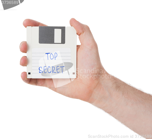 Image of Floppy disk, data storage support 