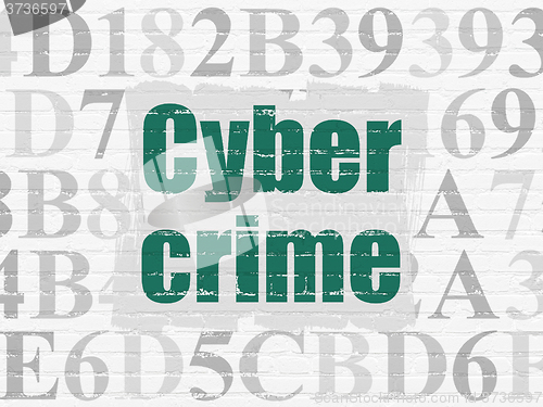 Image of Protection concept: Cyber Crime on wall background