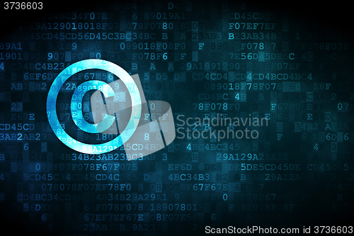 Image of Law concept: Copyright on digital background