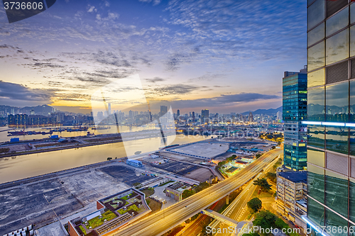 Image of Hong Kong kowloon sunset