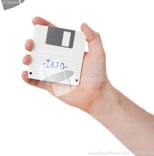 Image of Floppy Disk - Tachnology from the past, isolated on white