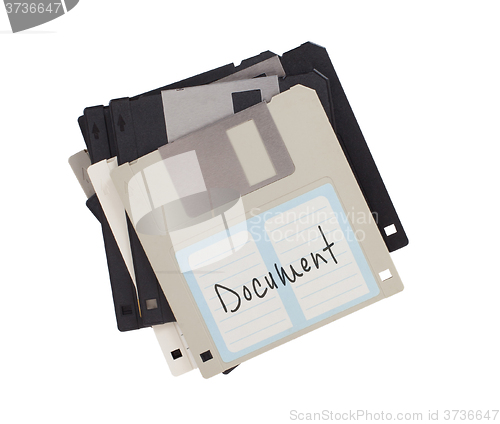 Image of Floppy disk, data storage support 