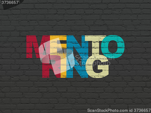 Image of Learning concept: Mentoring on wall background