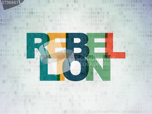 Image of Politics concept: Rebellion on Digital Paper background