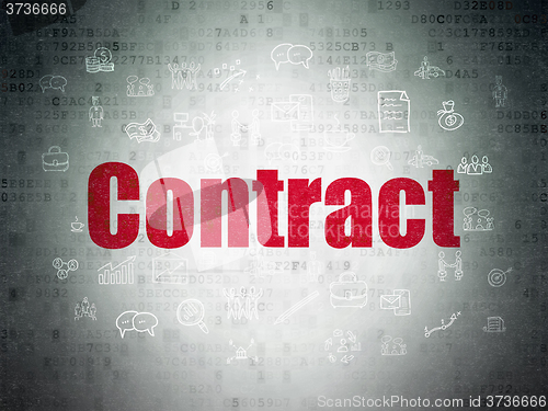 Image of Finance concept: Contract on Digital Paper background
