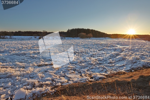 Image of Frozen river