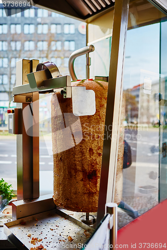 Image of large piece of dark lamb mutton meat l