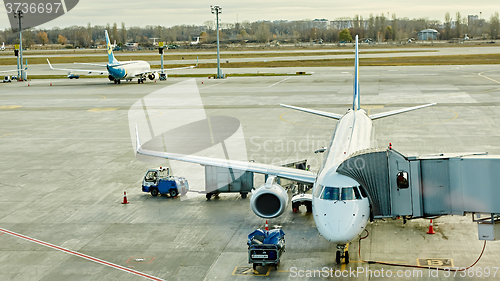 Image of Boryspil, Ukraine. Aircraft ground handling.