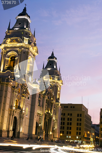 Image of catedral on plaza de armas mayor lima peru