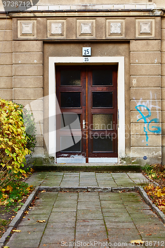 Image of Vintage wooden door in Berlin